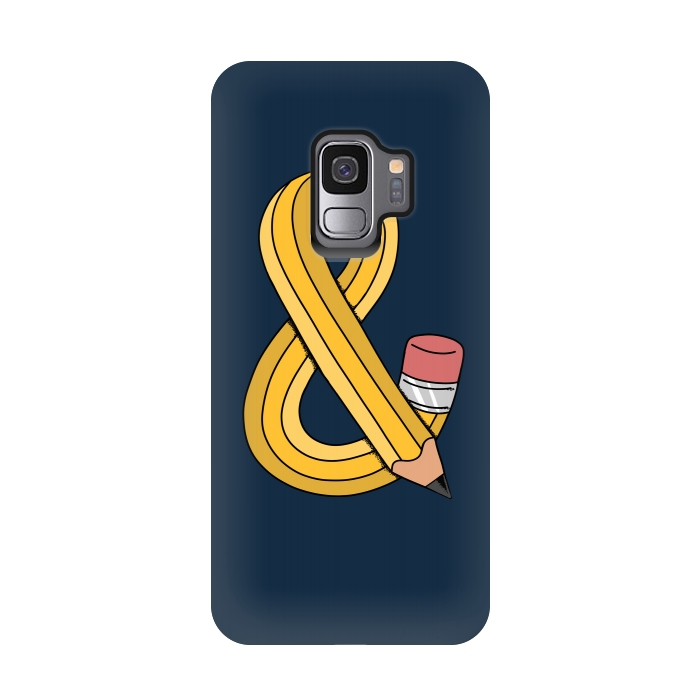 Galaxy S9 StrongFit ampersand pencil by Coffee Man