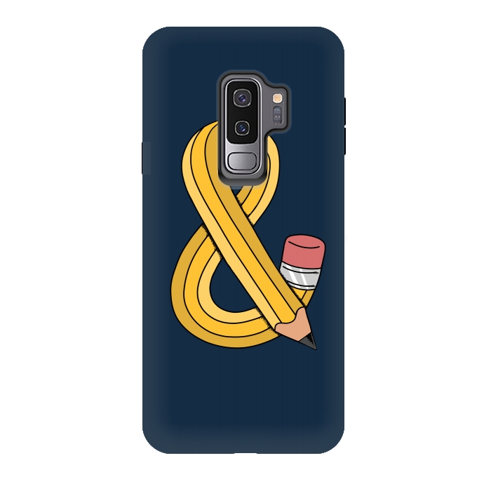 Galaxy S9 plus StrongFit ampersand pencil by Coffee Man