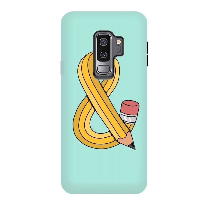 Galaxy S9 plus StrongFit Ampersand Pencil Green by Coffee Man