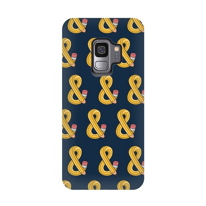 Galaxy S9 StrongFit Ampersand pencil pattern by Coffee Man