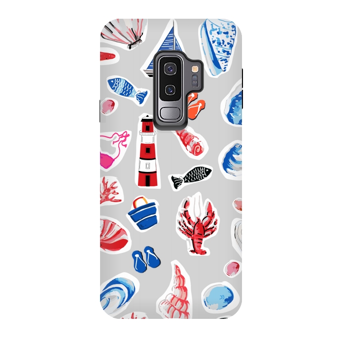 Galaxy S9 plus StrongFit Beach Comber Gray by MUKTA LATA BARUA