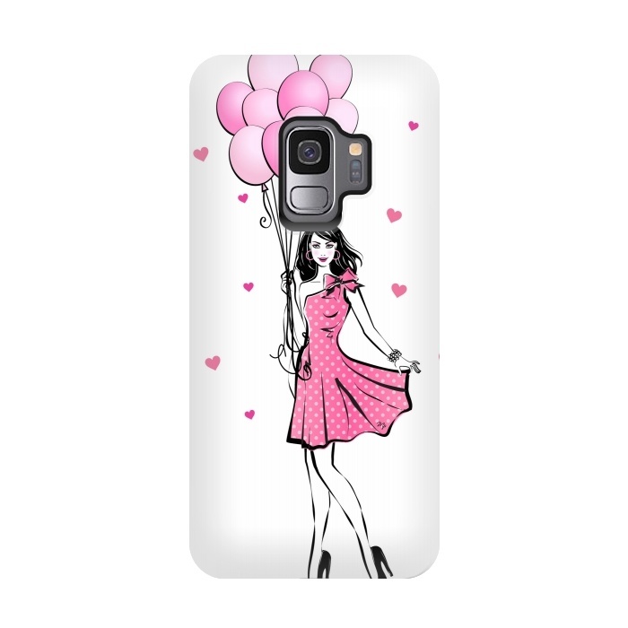 Galaxy S9 StrongFit Girl with balloons by Martina