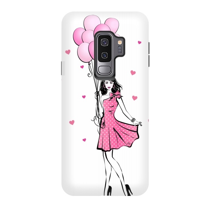 Galaxy S9 plus StrongFit Girl with balloons by Martina