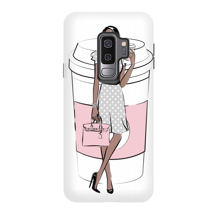 Galaxy S9 plus StrongFit Coffee Boss Babe Woman by Martina