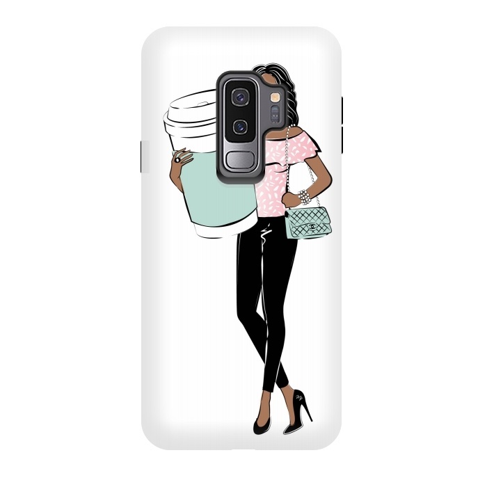 Galaxy S9 plus StrongFit Girl with a big coffee cup by Martina