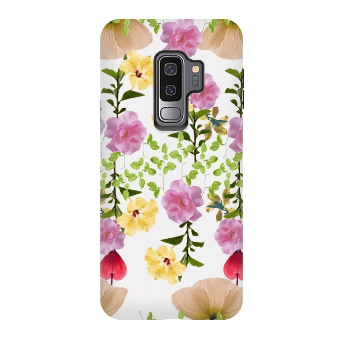 Galaxy S9 plus StrongFit Colorful Flower Collage by Zala Farah
