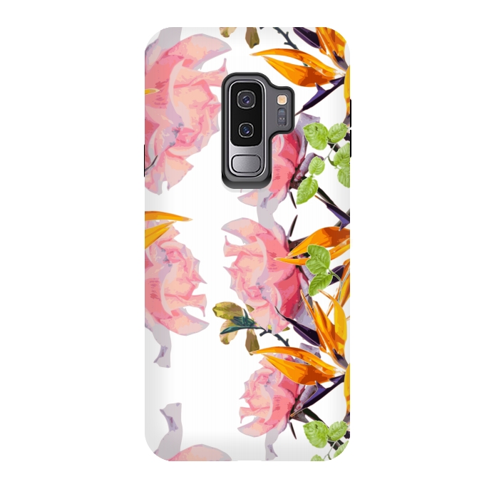 Galaxy S9 plus StrongFit Lush Watercolor Florals by Zala Farah