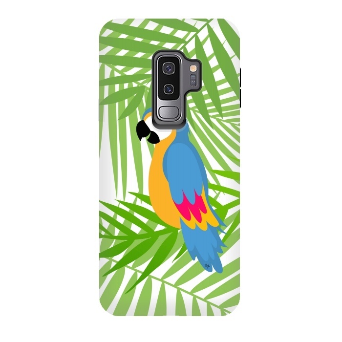 Galaxy S9 plus StrongFit Cute colourful parrot by Martina