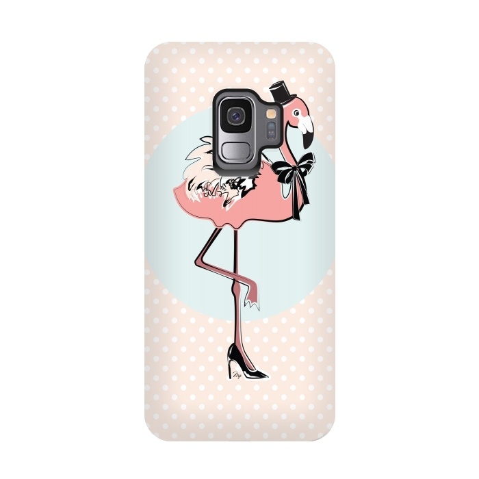 Galaxy S9 StrongFit Stylish Flamingo by Martina