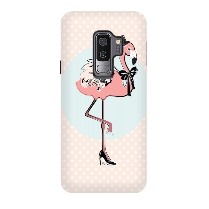 Galaxy S9 plus StrongFit Stylish Flamingo by Martina