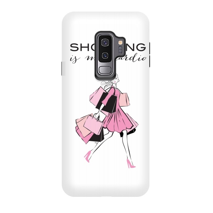 Galaxy S9 plus StrongFit Shopping Girl by Martina
