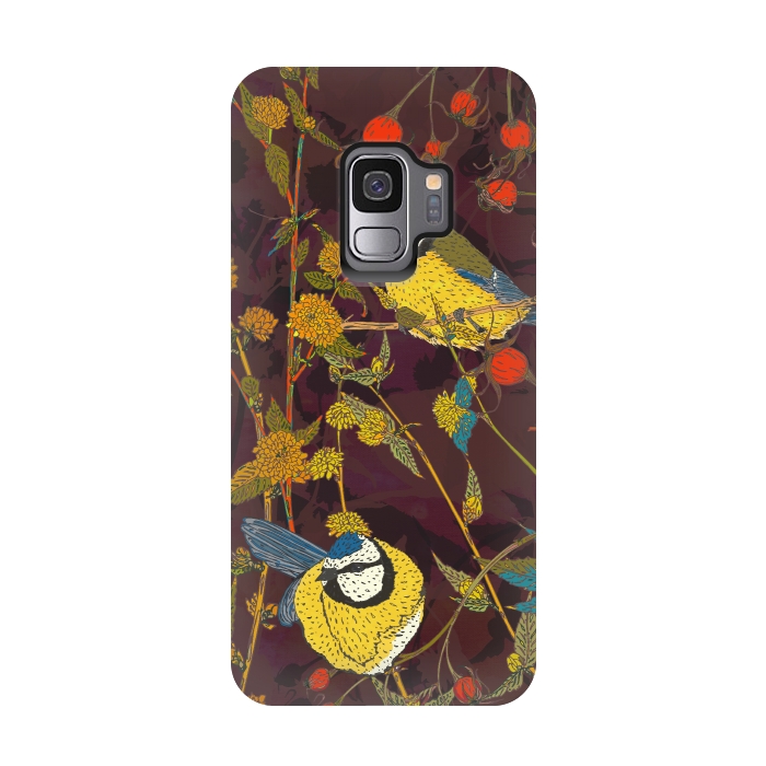 Galaxy S9 StrongFit Blue Tits by Lotti Brown