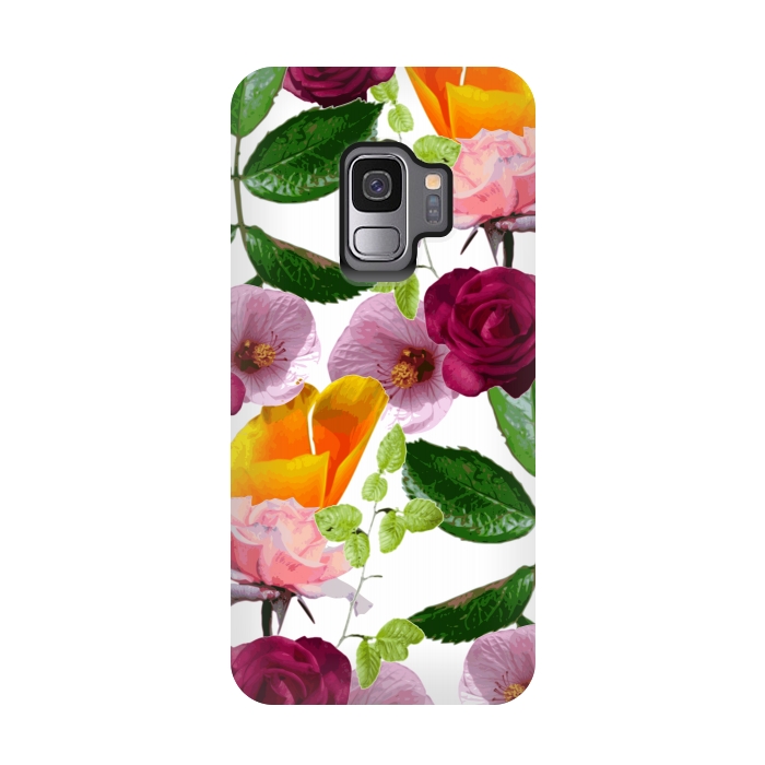 Galaxy S9 StrongFit Kiddy Florals by Zala Farah