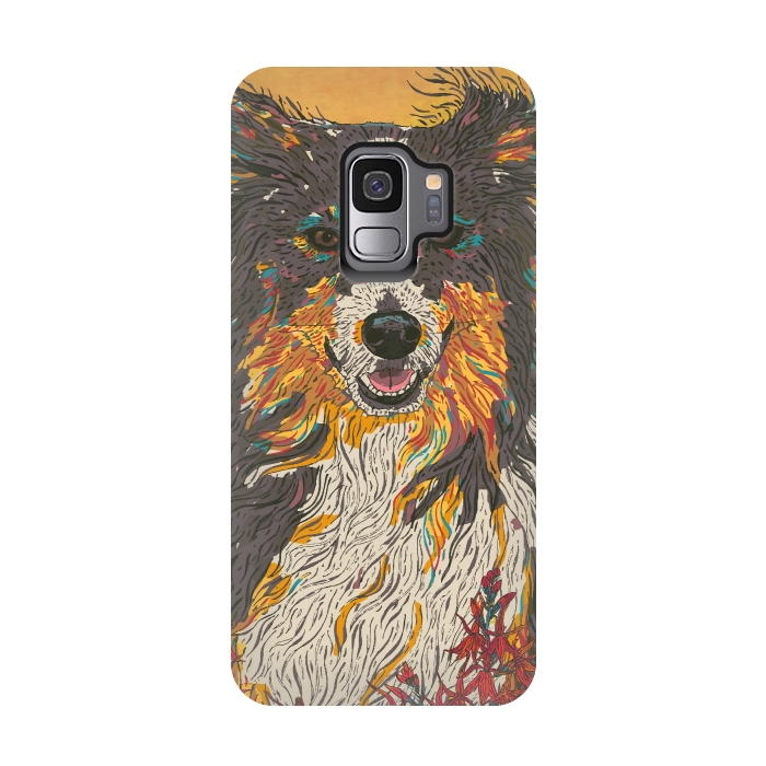 Galaxy S9 StrongFit Border Collie by Lotti Brown