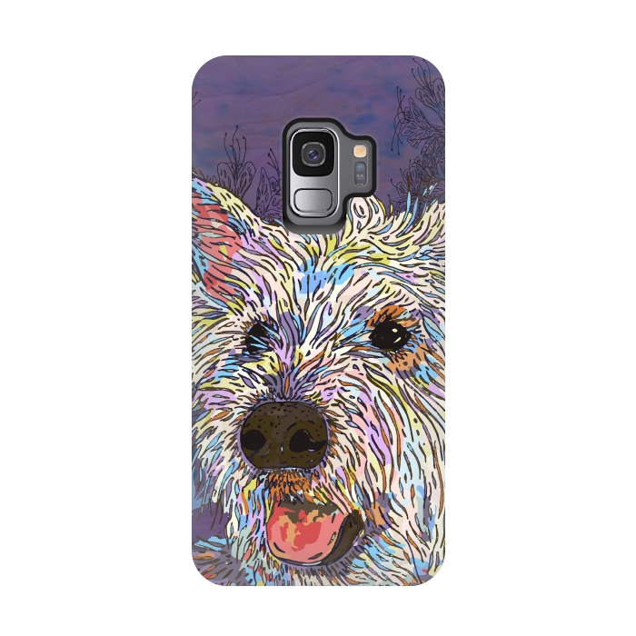 Galaxy S9 StrongFit West Highland Terrier (Westie) by Lotti Brown