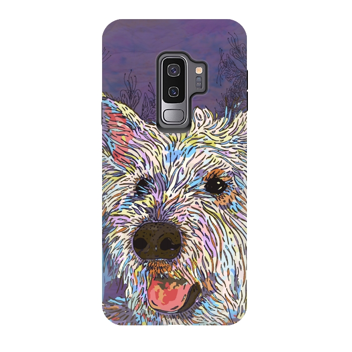 Galaxy S9 plus StrongFit West Highland Terrier (Westie) by Lotti Brown
