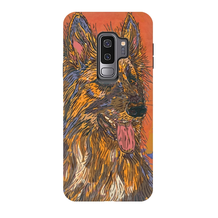 Galaxy S9 plus StrongFit German Shepherd Dog by Lotti Brown