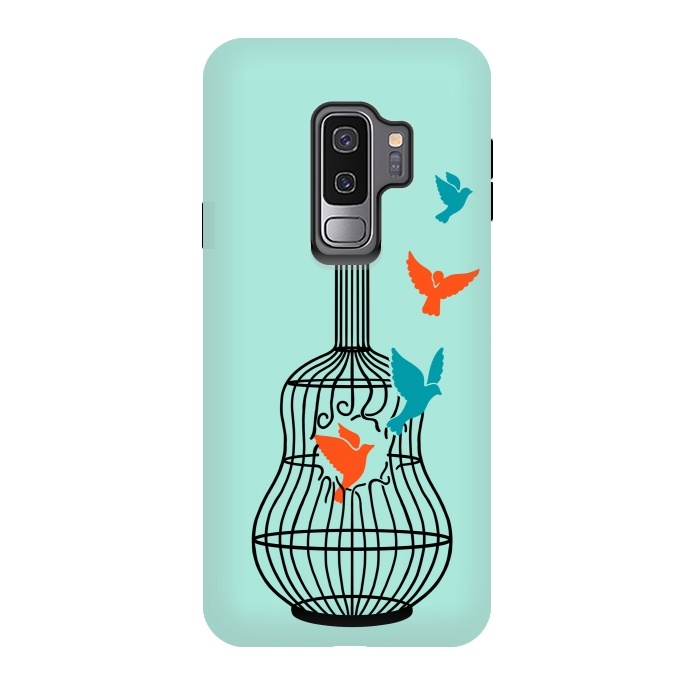Galaxy S9 plus StrongFit freedom music green by Coffee Man