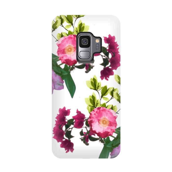 Galaxy S9 StrongFit Colorful Floral Print by Zala Farah