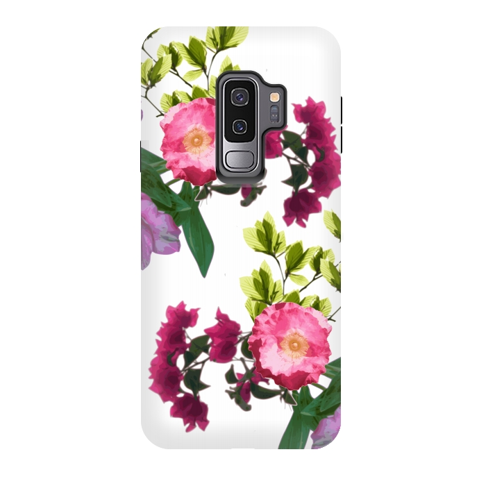 Galaxy S9 plus StrongFit Colorful Floral Print by Zala Farah