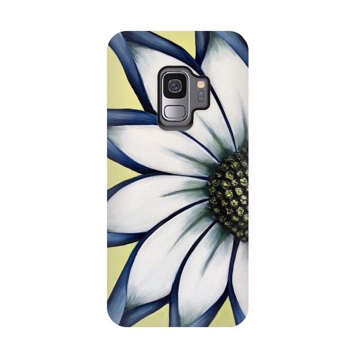 Galaxy S9 StrongFit White African Daisy by Denise Cassidy Wood