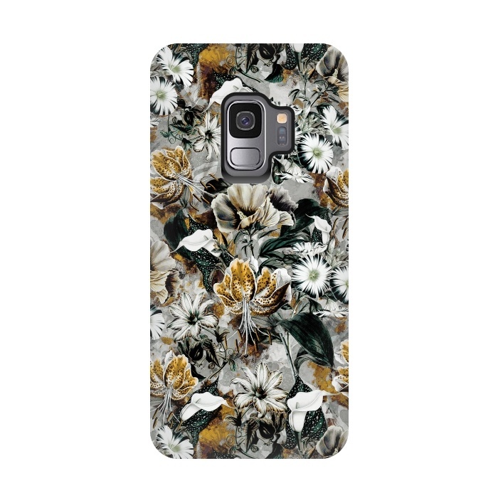 Galaxy S9 StrongFit Floral Gold by Riza Peker