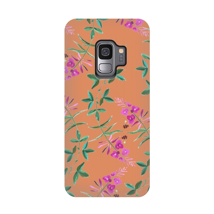 Galaxy S9 StrongFit Floral Vines V2. by Zala Farah
