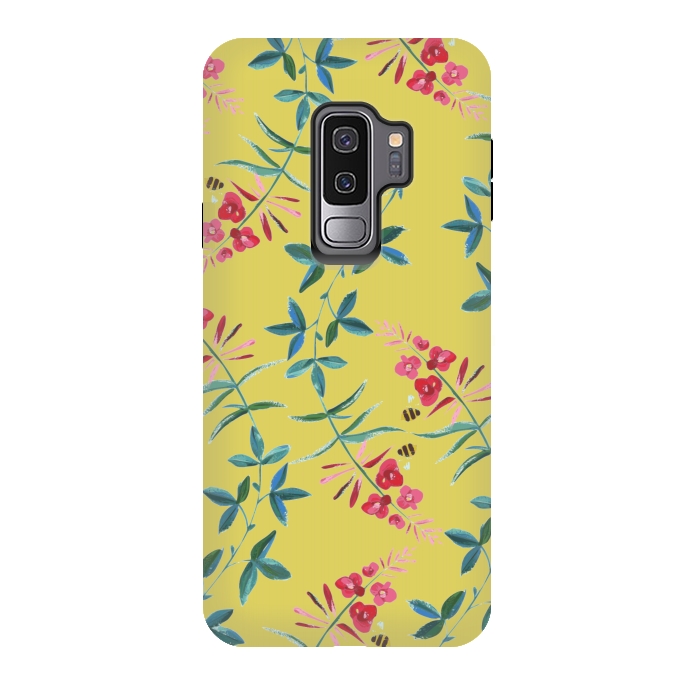 Galaxy S9 plus StrongFit Floral Vines by Zala Farah