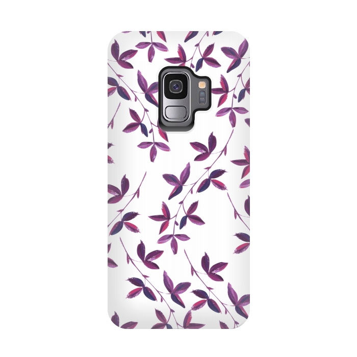 Galaxy S9 StrongFit Purple Vines by Zala Farah