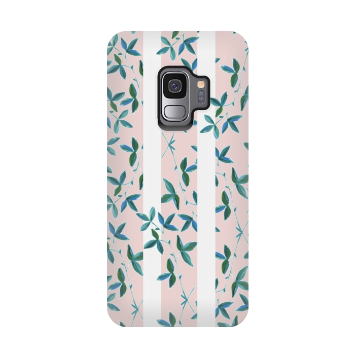 Galaxy S9 StrongFit Peeping Pink Vines by Zala Farah