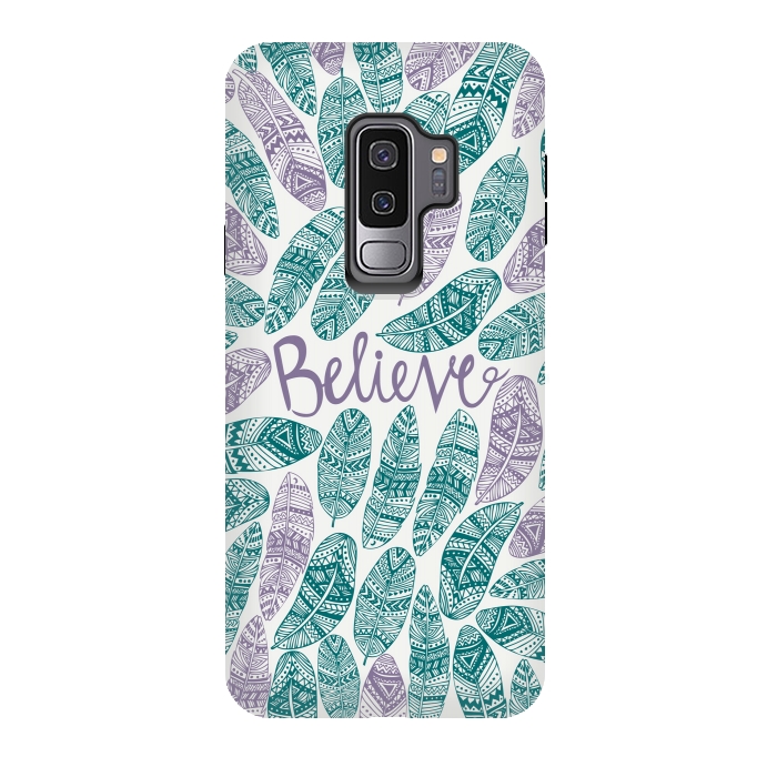 Galaxy S9 plus StrongFit Believe by Pom Graphic Design