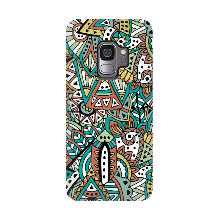 Galaxy S9 StrongFit African Botanicals by Pom Graphic Design