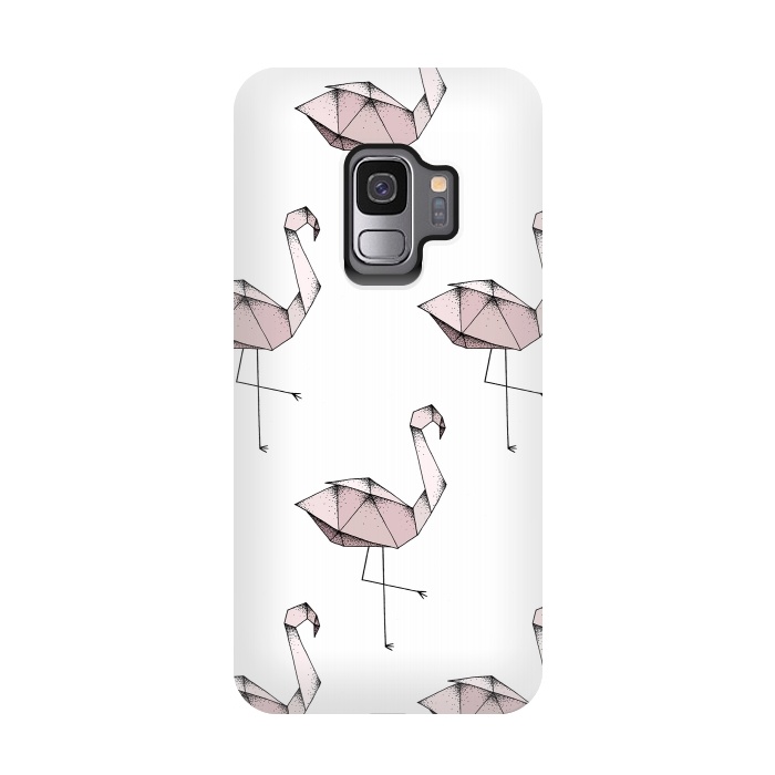 Galaxy S9 StrongFit Flamingos by Barlena