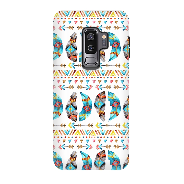Galaxy S9 plus StrongFit Feathers and Arrows by Pom Graphic Design