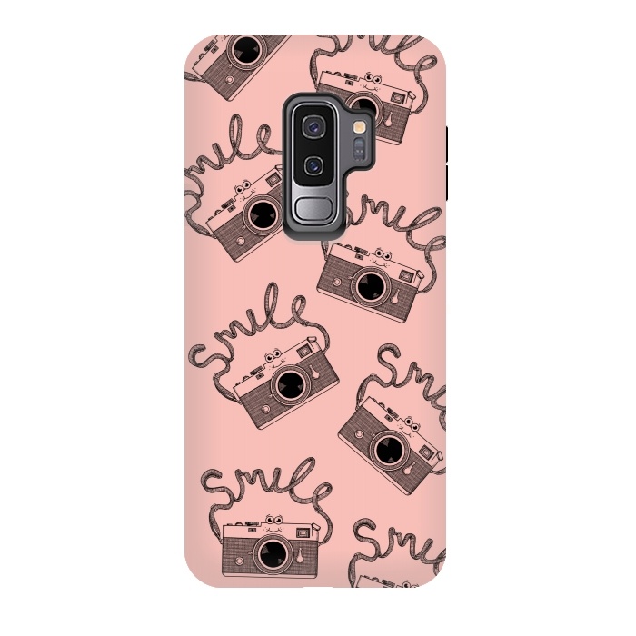 Galaxy S9 plus StrongFit Smile pattern rose by Coffee Man
