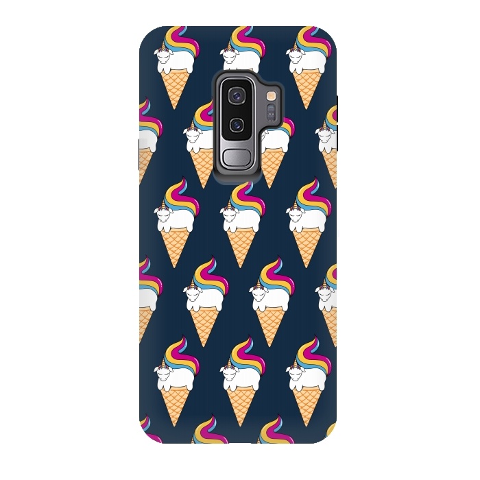 Galaxy S9 plus StrongFit Uni-cone pattern-blue by Coffee Man