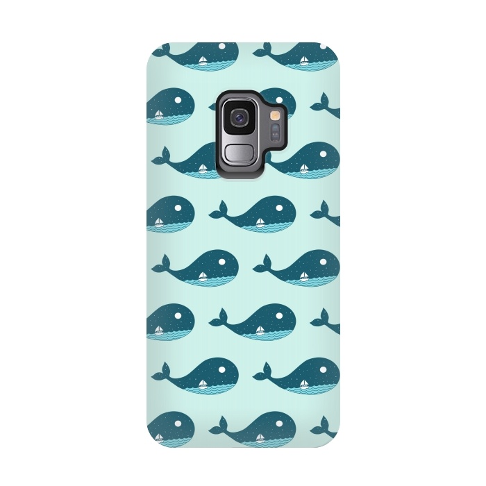 Galaxy S9 StrongFit Whale Landscape by Coffee Man