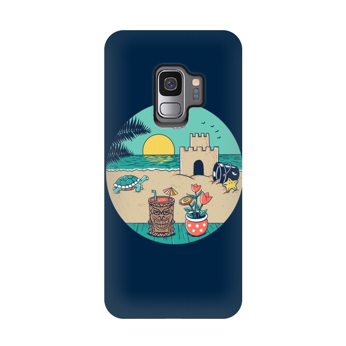Galaxy S9 StrongFit Video game beach by Coffee Man