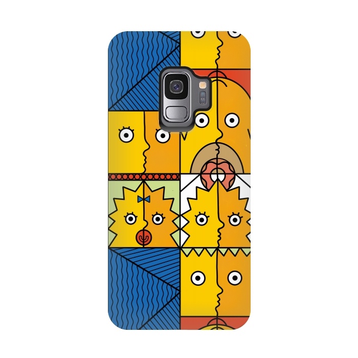 Galaxy S9 StrongFit Yellow Cubism by Coffee Man