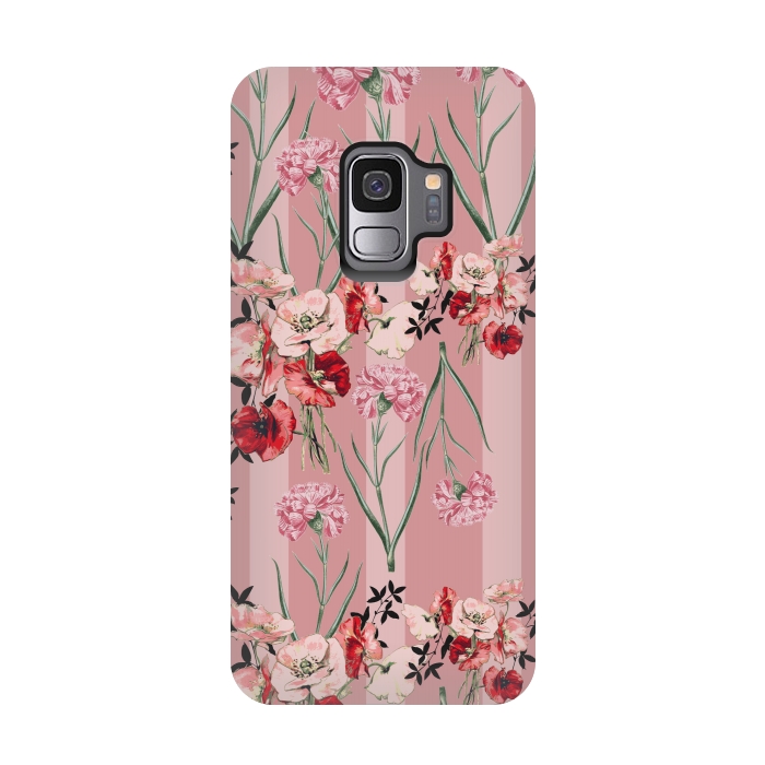 Galaxy S9 StrongFit Floral Love X (Red) by Zala Farah