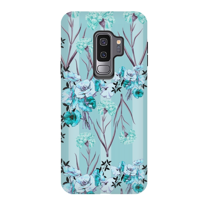 Galaxy S9 plus StrongFit Floral Love X (Blue) by Zala Farah