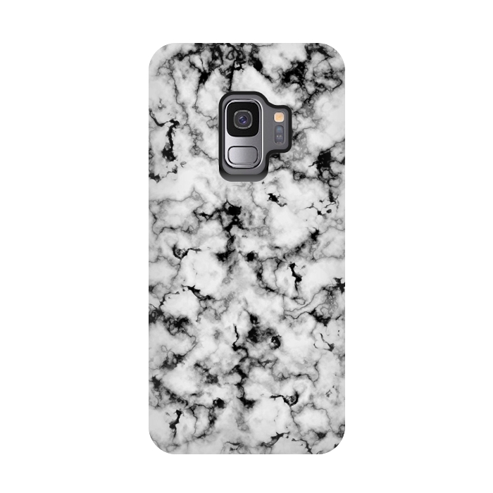 Galaxy S9 StrongFit Black and White Marble by CatJello