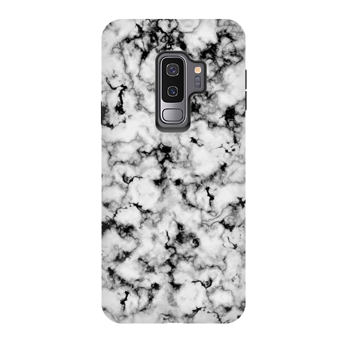 Galaxy S9 plus StrongFit Black and White Marble by CatJello