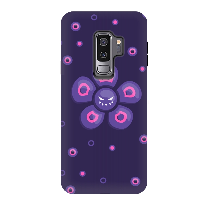 Galaxy S9 plus StrongFit Purple Evil Flower by Boriana Giormova