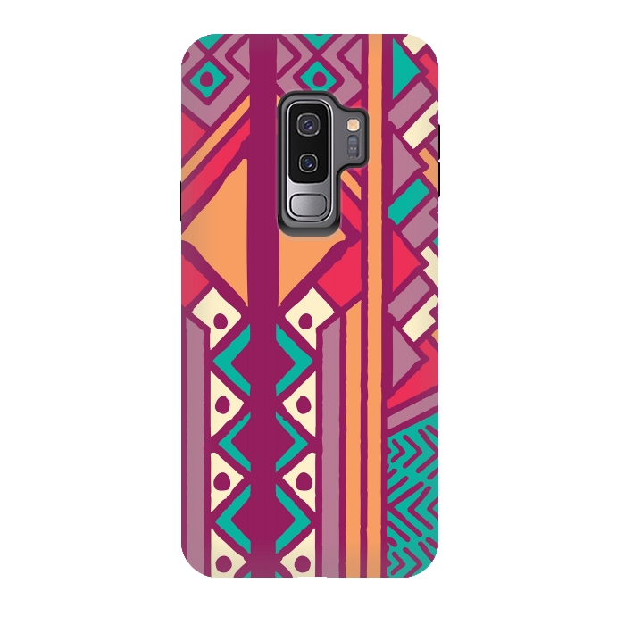 Galaxy S9 plus StrongFit Tribal ethnic geometric pattern 001 by Jelena Obradovic