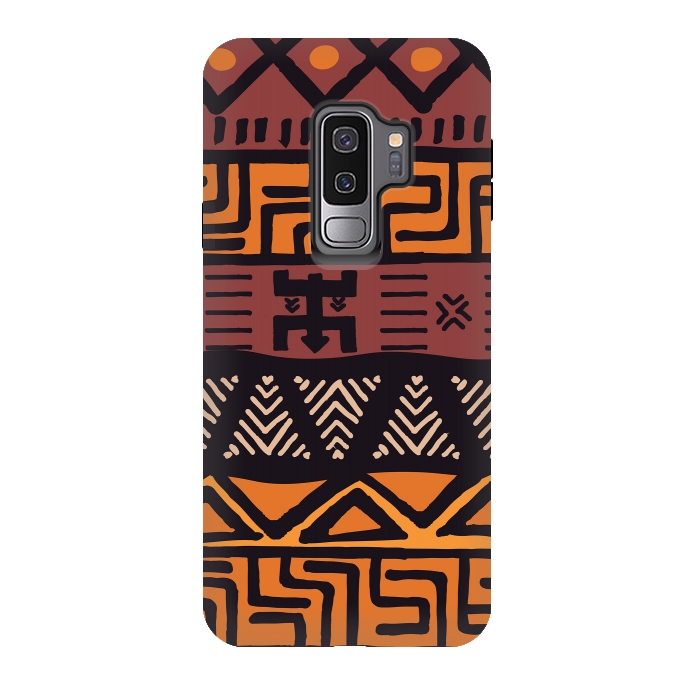 Galaxy S9 plus StrongFit Tribal ethnic geometric pattern 021 by Jelena Obradovic