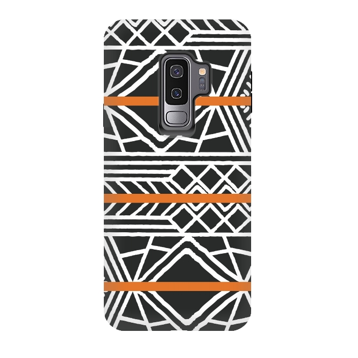 Galaxy S9 plus StrongFit Tribal ethnic geometric pattern 022 by Jelena Obradovic