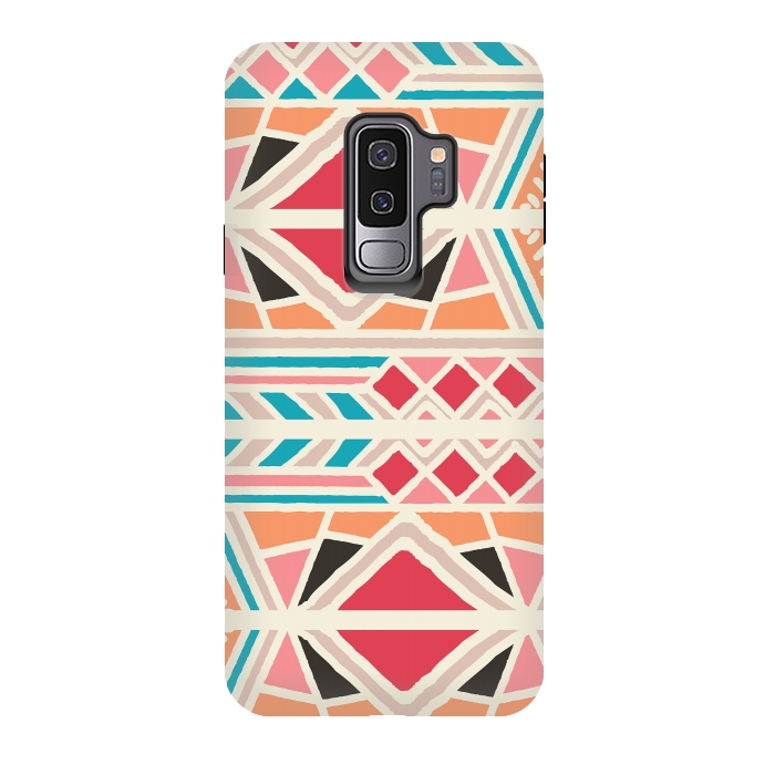 Galaxy S9 plus StrongFit Tribal ethnic geometric pattern 025 by Jelena Obradovic