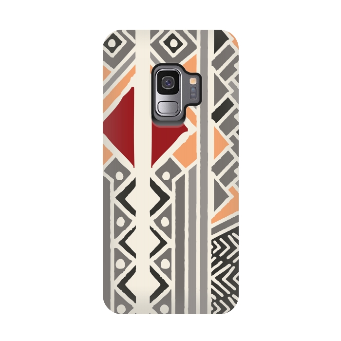 Galaxy S9 StrongFit Tribal ethnic geometric pattern 034 by Jelena Obradovic