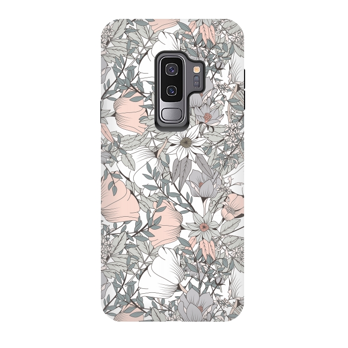 Galaxy S9 plus StrongFit Botanical Pattern 016 by Jelena Obradovic